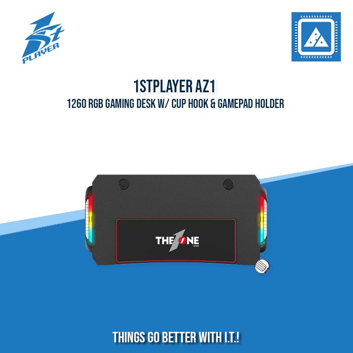 1STPLAYER AZ1-1260 RGB GAMING DESK W/ CUP HOOK & GAMEPAD HOLDER 1STPLAYER AZ1-1260 RGB GAMING DESK W/ CUP HOOK & GAMEPAD HOLDER